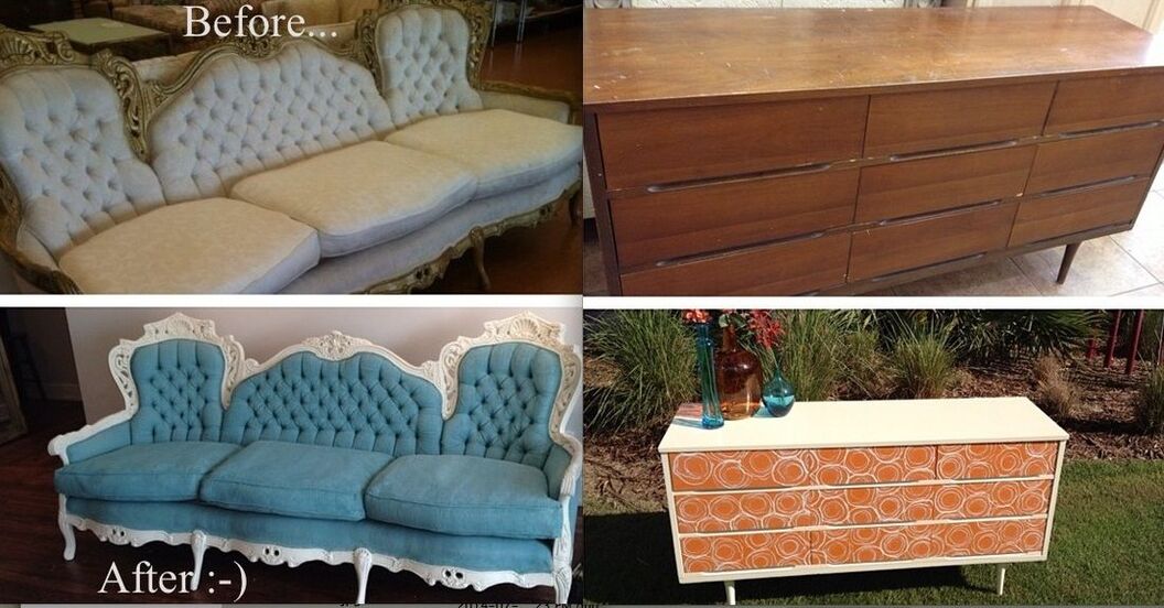 furniture refinished with chalk paint